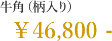 牛角（柄入り） 46,800円