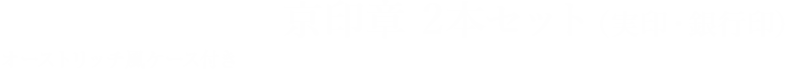 最高級手彫り 京印章銀2本セット（実印・銀行印）オーストリッチ風ケース付き