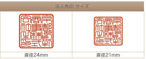 法人角印サイズ