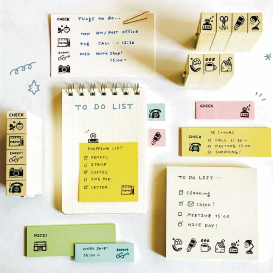 サンビー エンドレススタンプ eric ノート・ふせん使用例