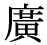 「広」の旧字体・異体字・外字