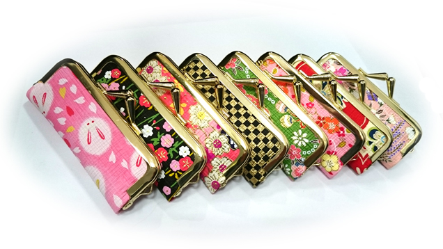 和紙柄がま口ケース